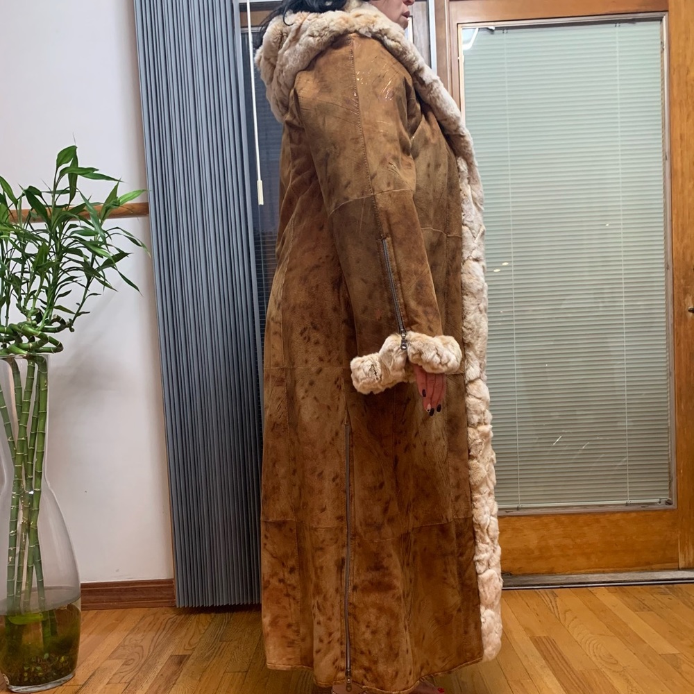 Real rabbit fur coat